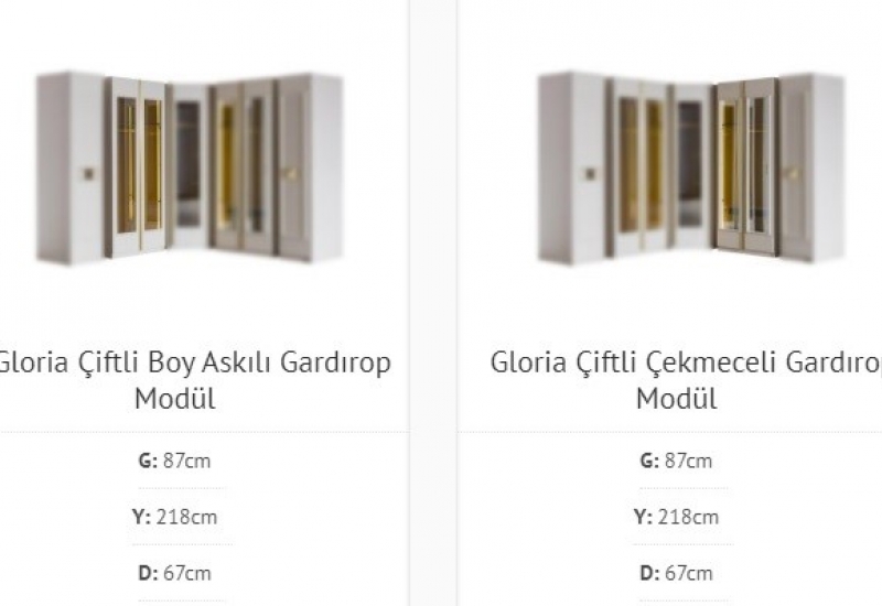 <p>GLORİA GİYİNME DOLABI</p>
